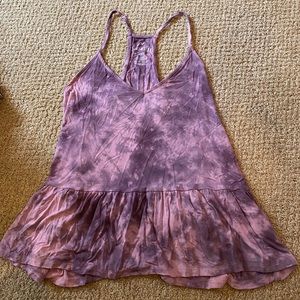 american eagle purple tie dye tank top